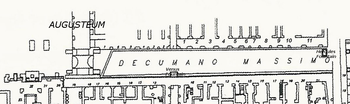 Herculaneum Decumanus Maximus North Plan